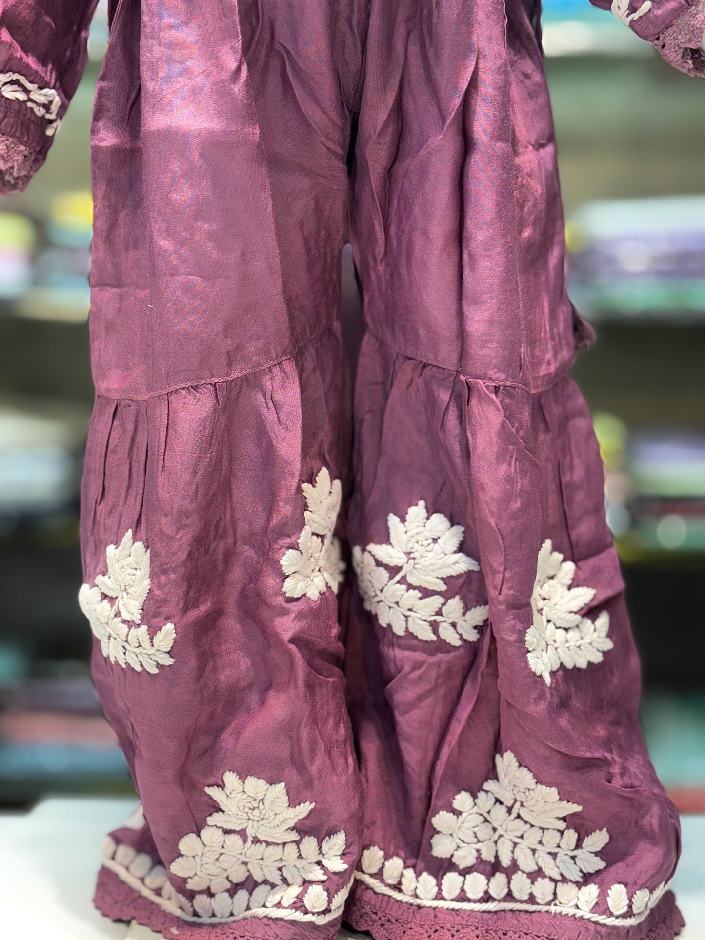 Iconic Muslin Kids Garara Set With 3d embroidery - Made for Tiny Trendsetters