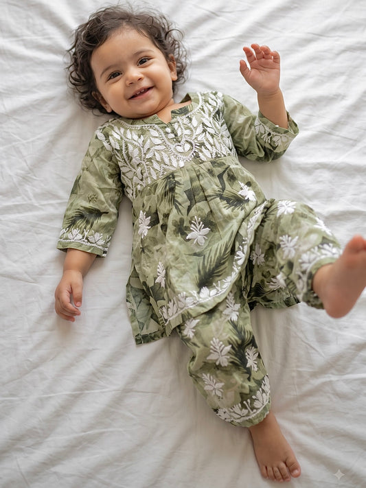 Airy Mulmul Kids Printed Nyra Set | Made for Little Princesses ✨